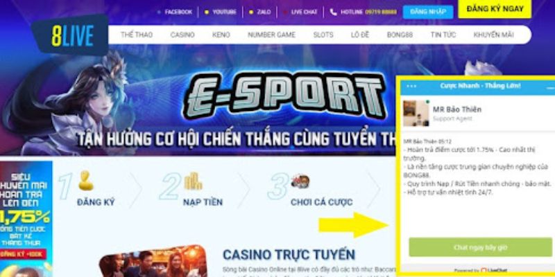 Liên hệ 8Live - Hỗ trợ người chơi tận tình và nhanh chóng 2 Dịch vụ CSKH hỗ trợ xuyên suốt 24/7 của 8Live